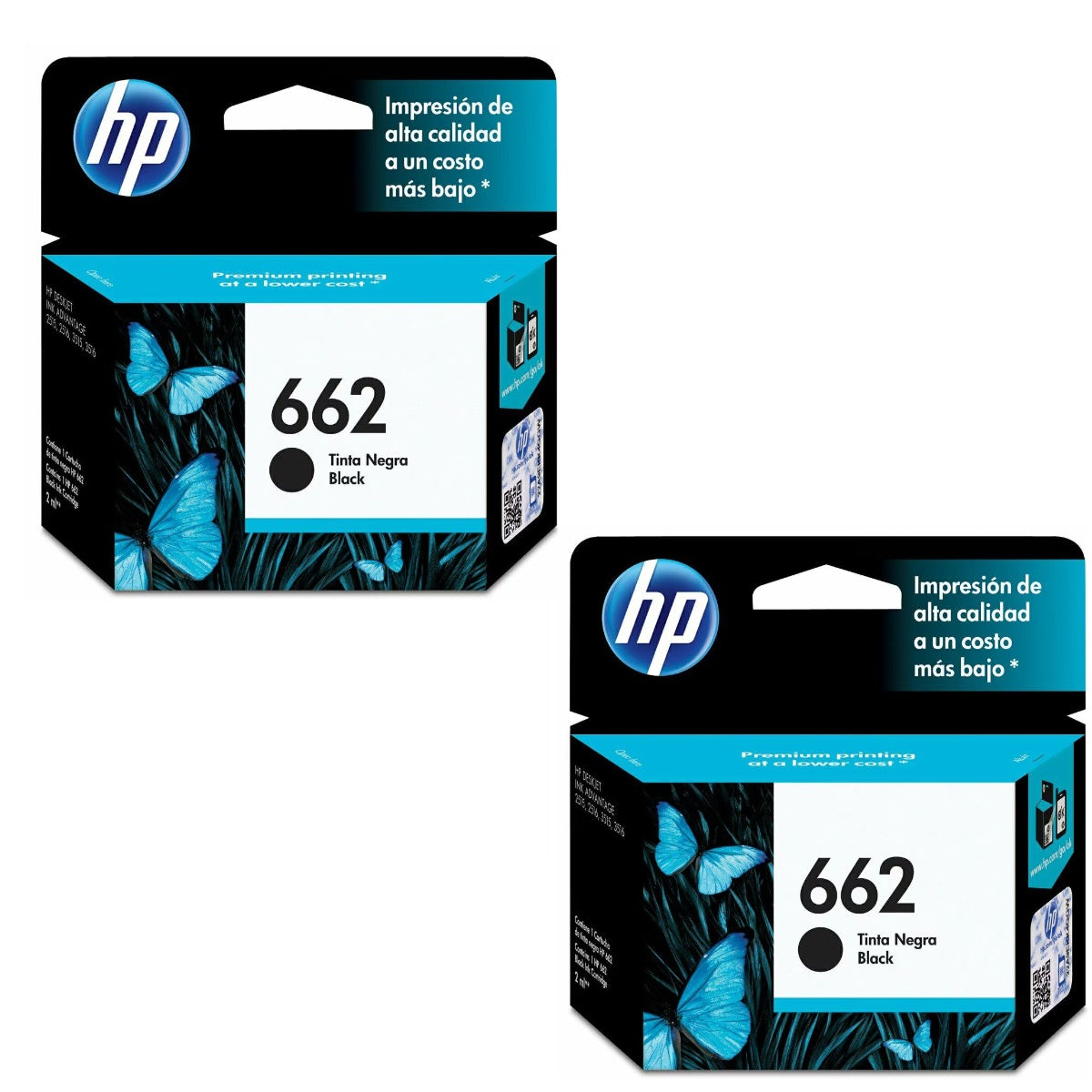 Pack 2 Cartuchos Hp 662 Negro Originales-HP-tintas-para-impresora-en-santiago