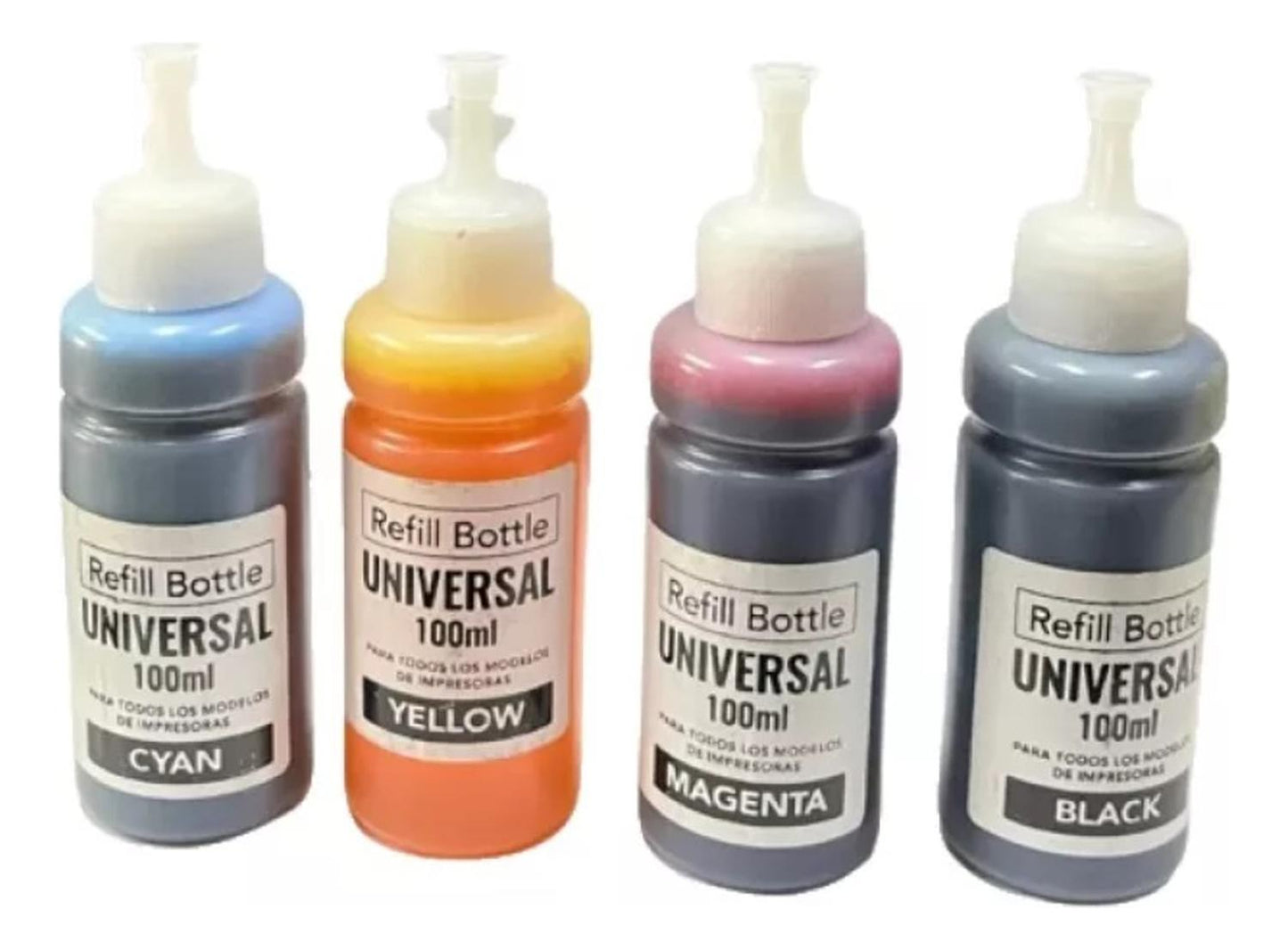 Botellas de Tintas 100 Ml Universales Pack Genérico