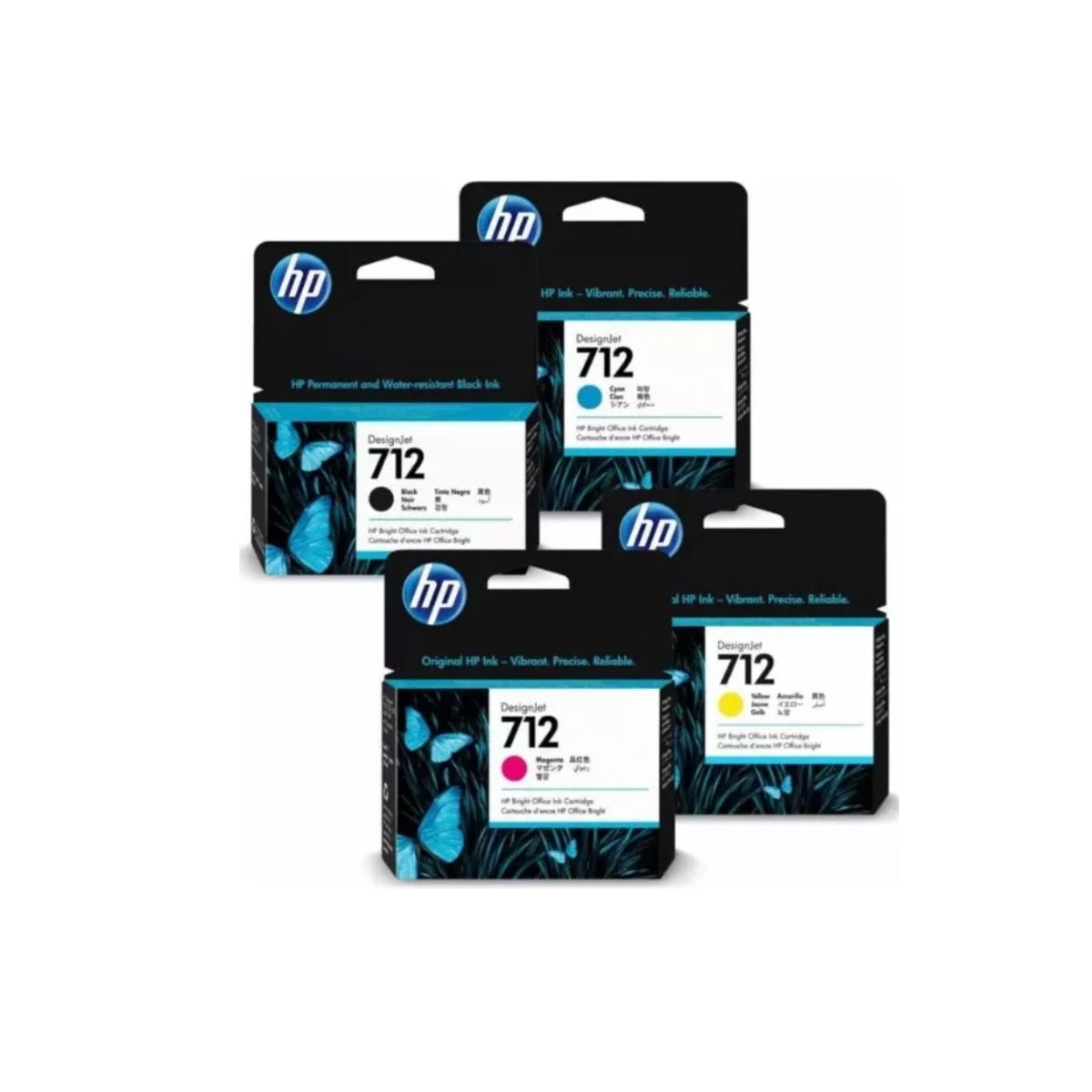 Pack Cartuchos Hp 712XL Negro + 712 Colores T210 T230 T250-HP-tintas-para-impresora-en-santiago