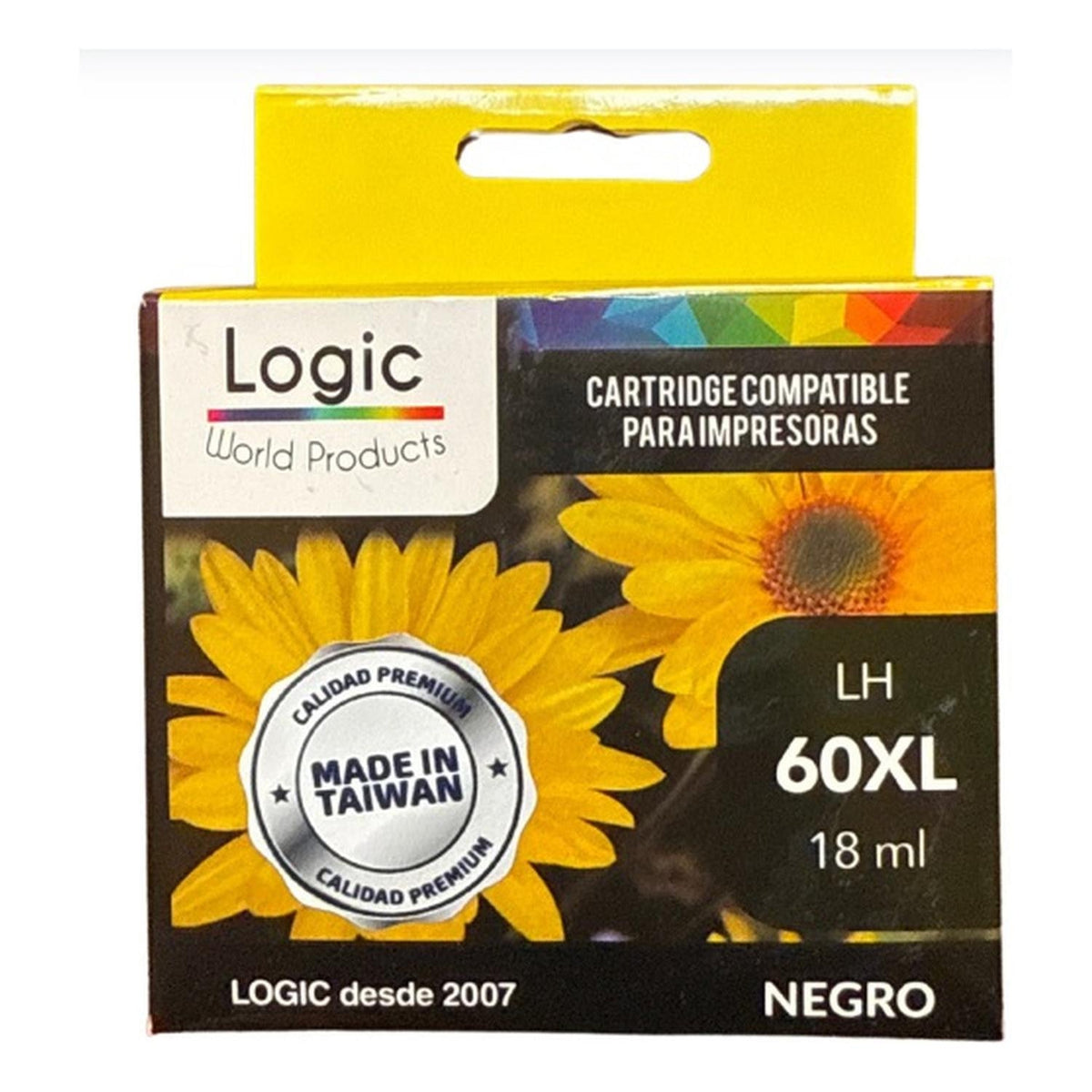 Cartucho de tinta alternativo compatible con HP 60XL – Negro