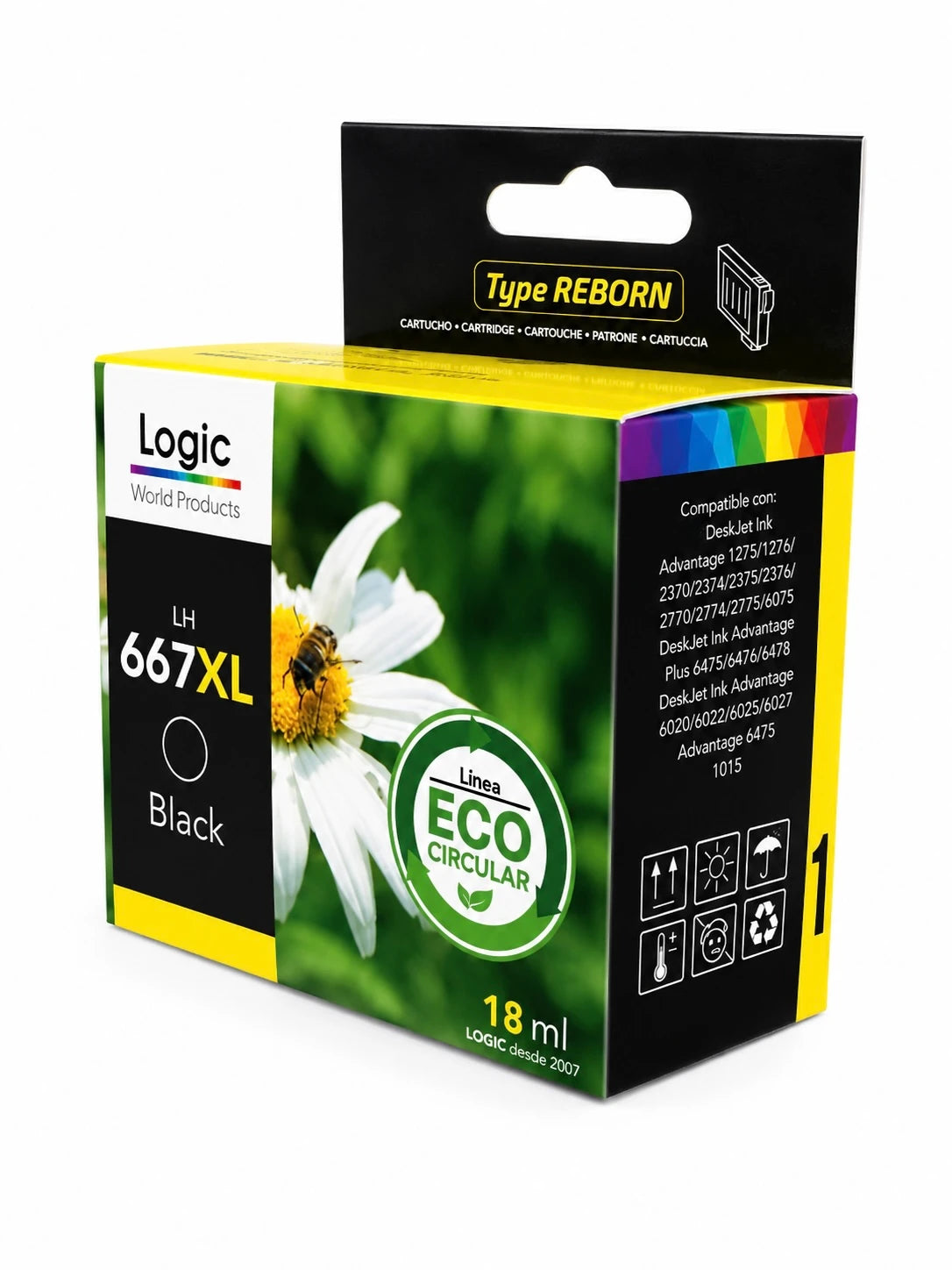 Cartucho de Tinta Alternativo HP 667XL Negro