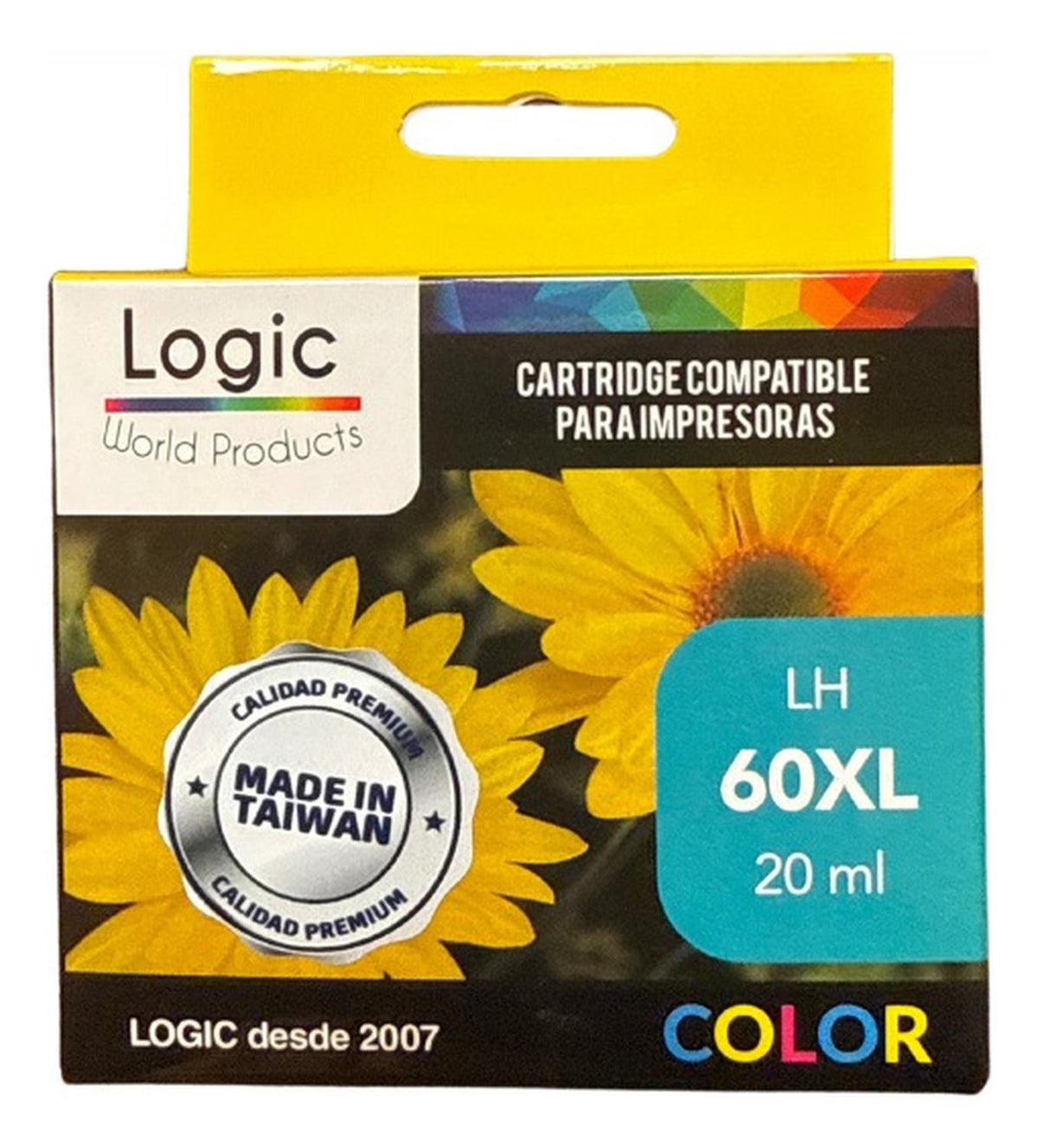 Cartucho de tinta alternativo compatible con HP 60XL – Tricolor