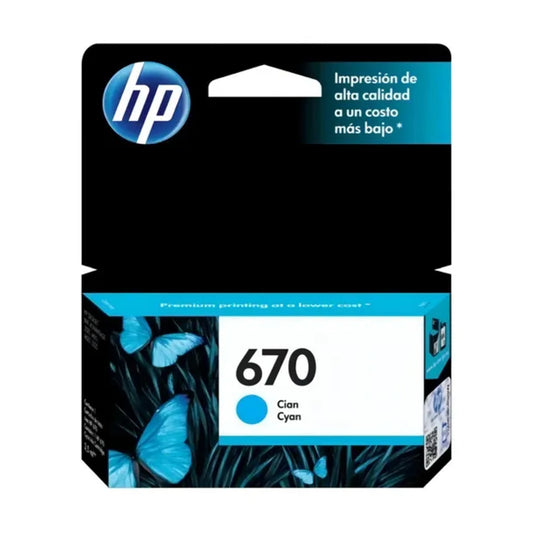 Cartucho de Tinta HP 670 Cian Original – vista 2