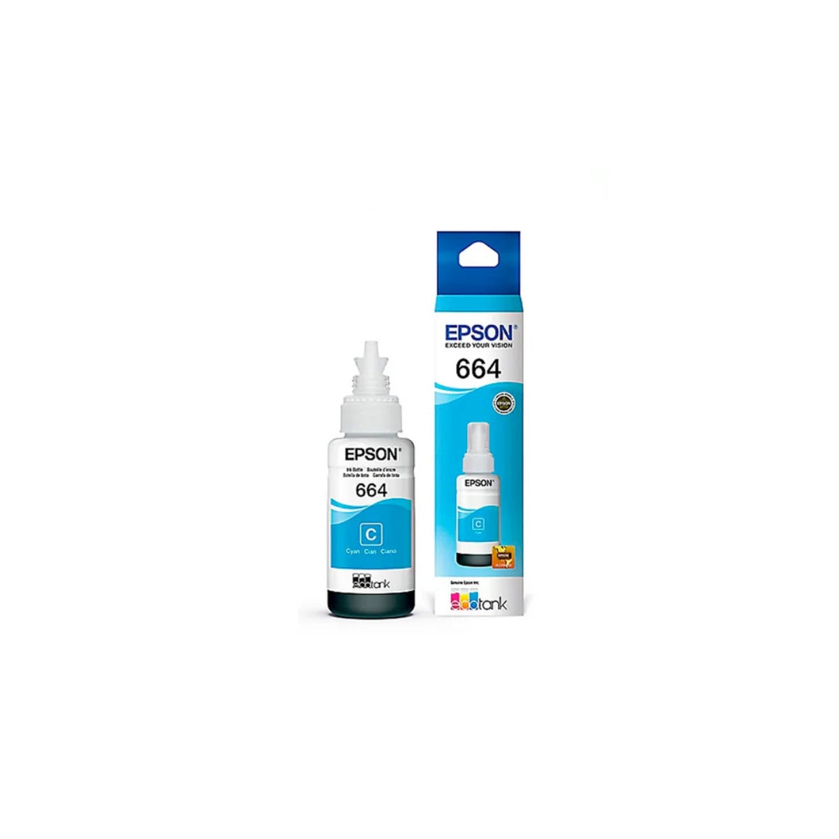 Botella Epson 664 Cyan Original-EPSON-tintas-para-impresora-en-santiago