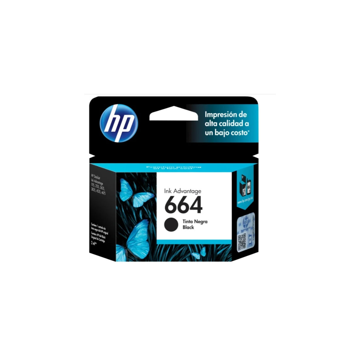Cartucho hp 664 Negro Original 1115/2135/3635/3835-HP-tintas-para-impresora-en-santiago