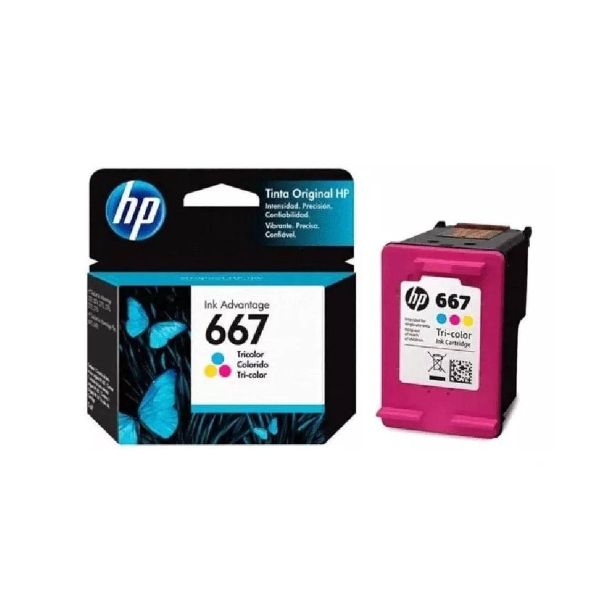 Cartucho hp 667 Tricolor Original 1275/2374/2375/2376/2775-HP-tintas-para-impresora-en-santiago