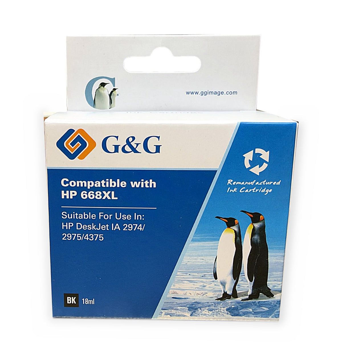 Cartucho G&G compatible HP 668XL caja