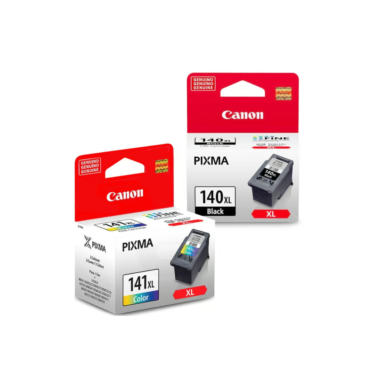 Pack Cartuchos Canon 140XL- 141XL Original. Negro / Tricolor-CANON-tintas-para-impresora-en-santiago