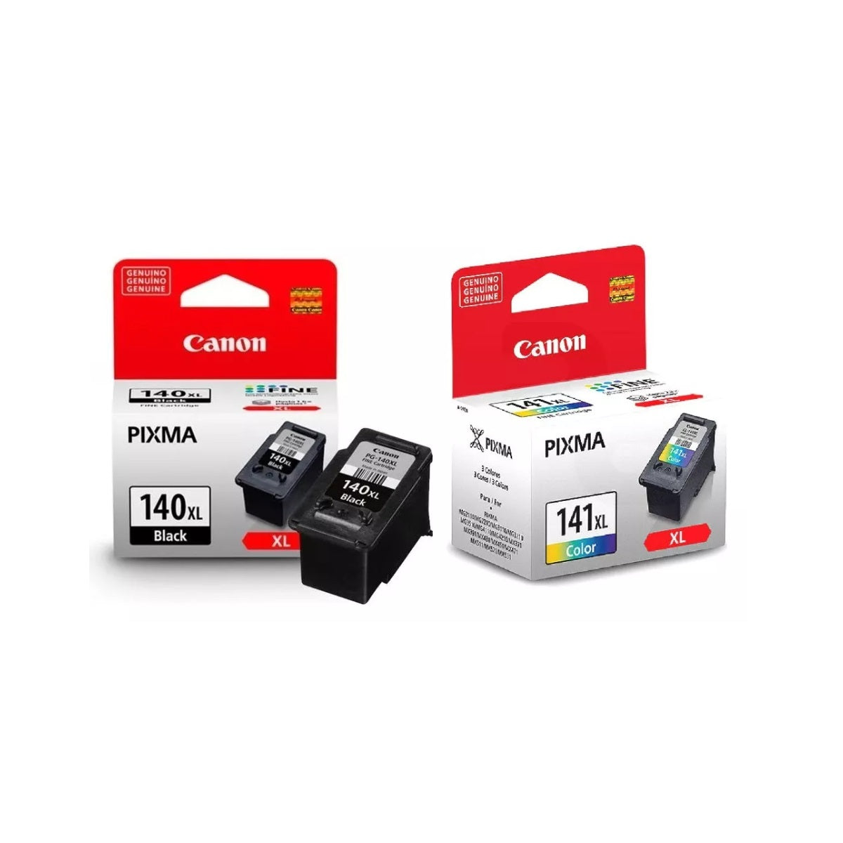 Pack Cartuchos Canon 140XL- 141XL Original. Negro / Tricolor-CANON-tintas-para-impresora-en-santiago