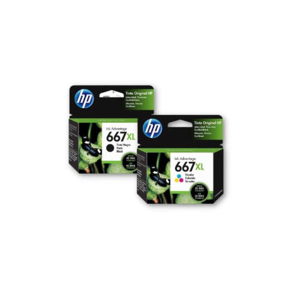 Pack Cartuchos hp 667XL Original Negro / Tricolor-HP-tintas-para-impresora-en-santiago