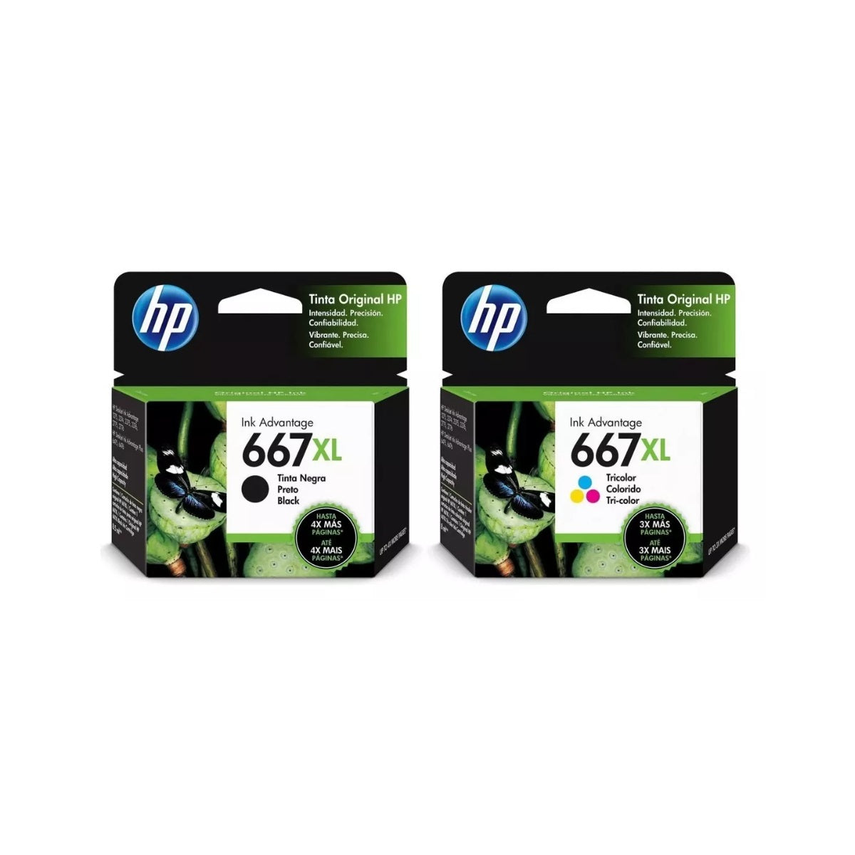 Pack Cartuchos hp 667XL Original Negro / Tricolor-HP-tintas-para-impresora-en-santiago