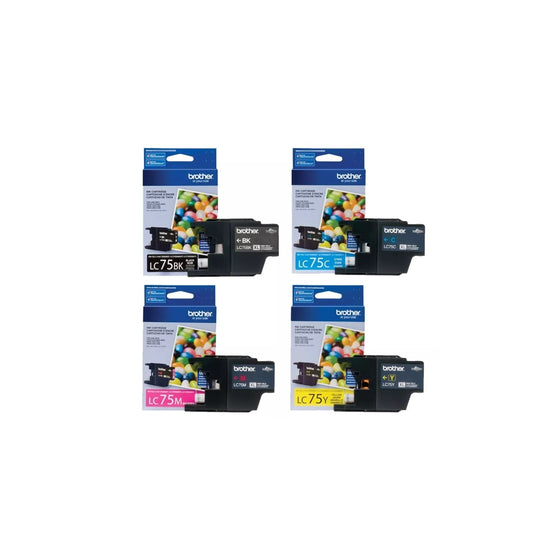 Pack Cartuchos Brother LC75XL Original N/M/C/Y-BROTHER-tintas-para-impresora-en-santiago