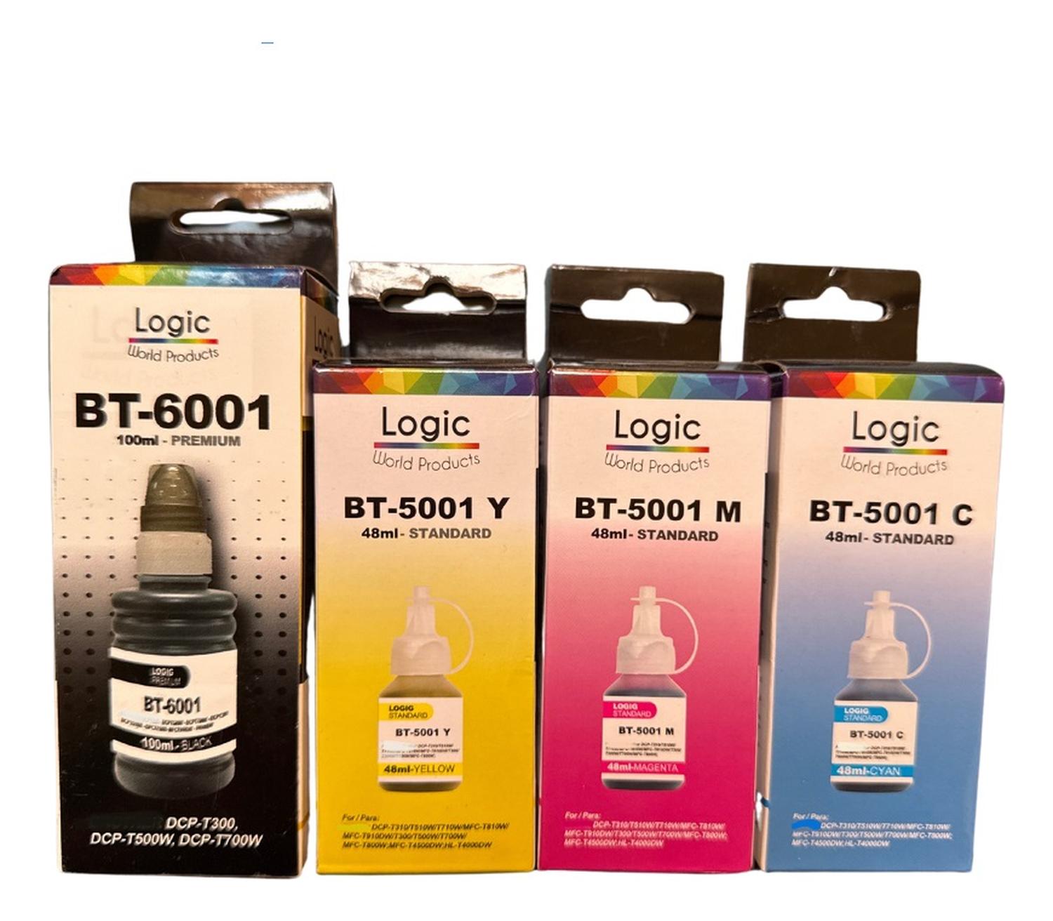 Pack Tintas Alternativo Brother Bt6001/5001 T300/t310/t500w N/m/c/y Genérico