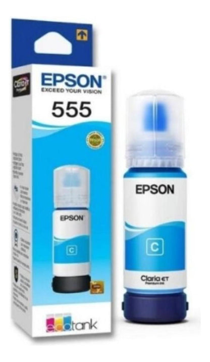 Botella Epson 555 Cyan Original Epson