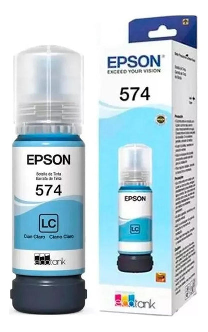 Botella Epson 574 Cyan Light Original Epson