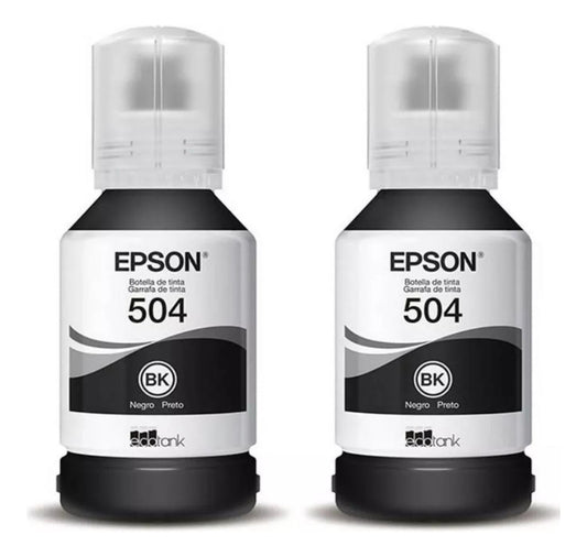 Pack 2 Tintas Epson 504 Negro Original Epson