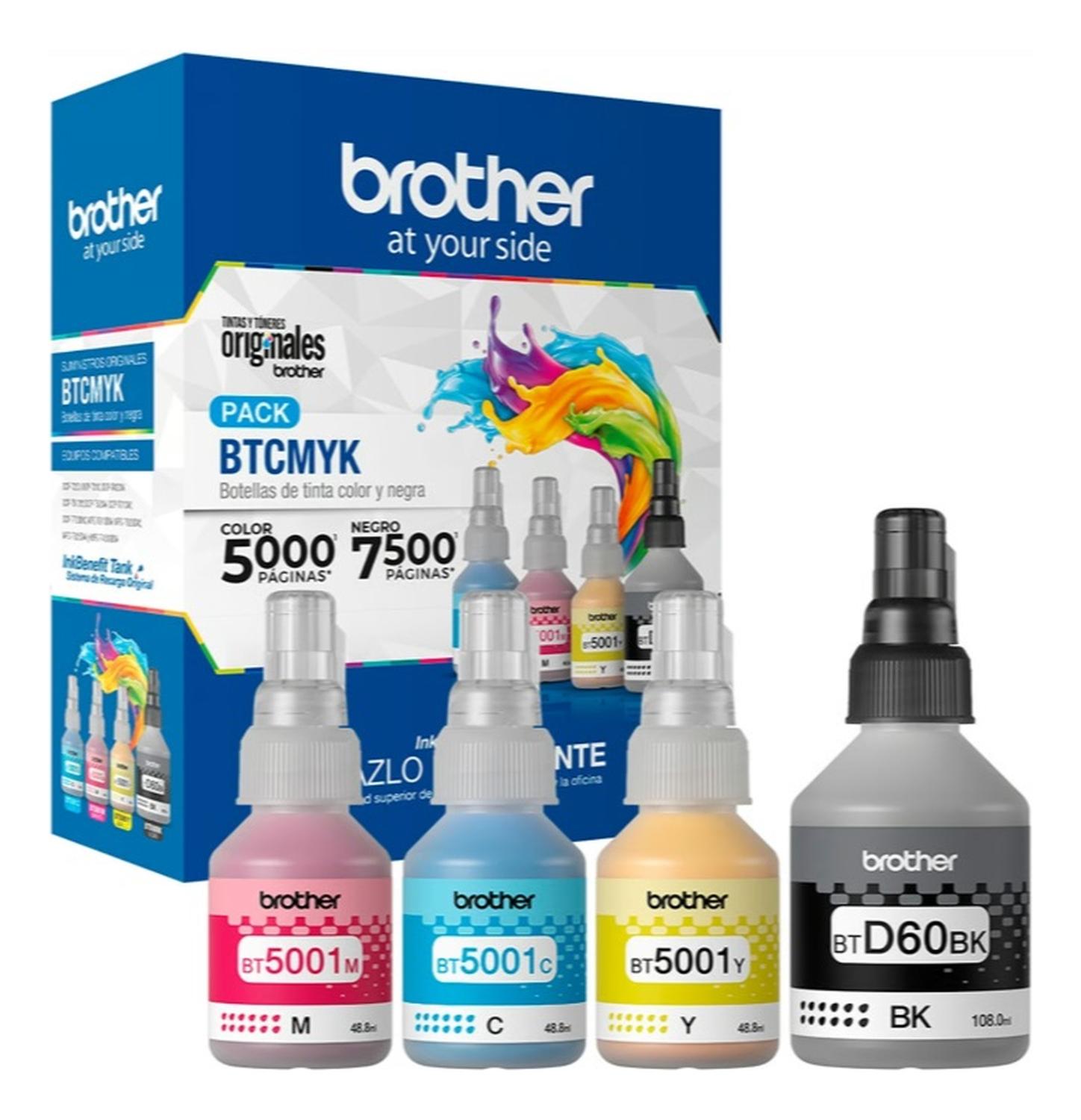 Botellas de Tintas Btd60-bt5001 Original Pack Brother