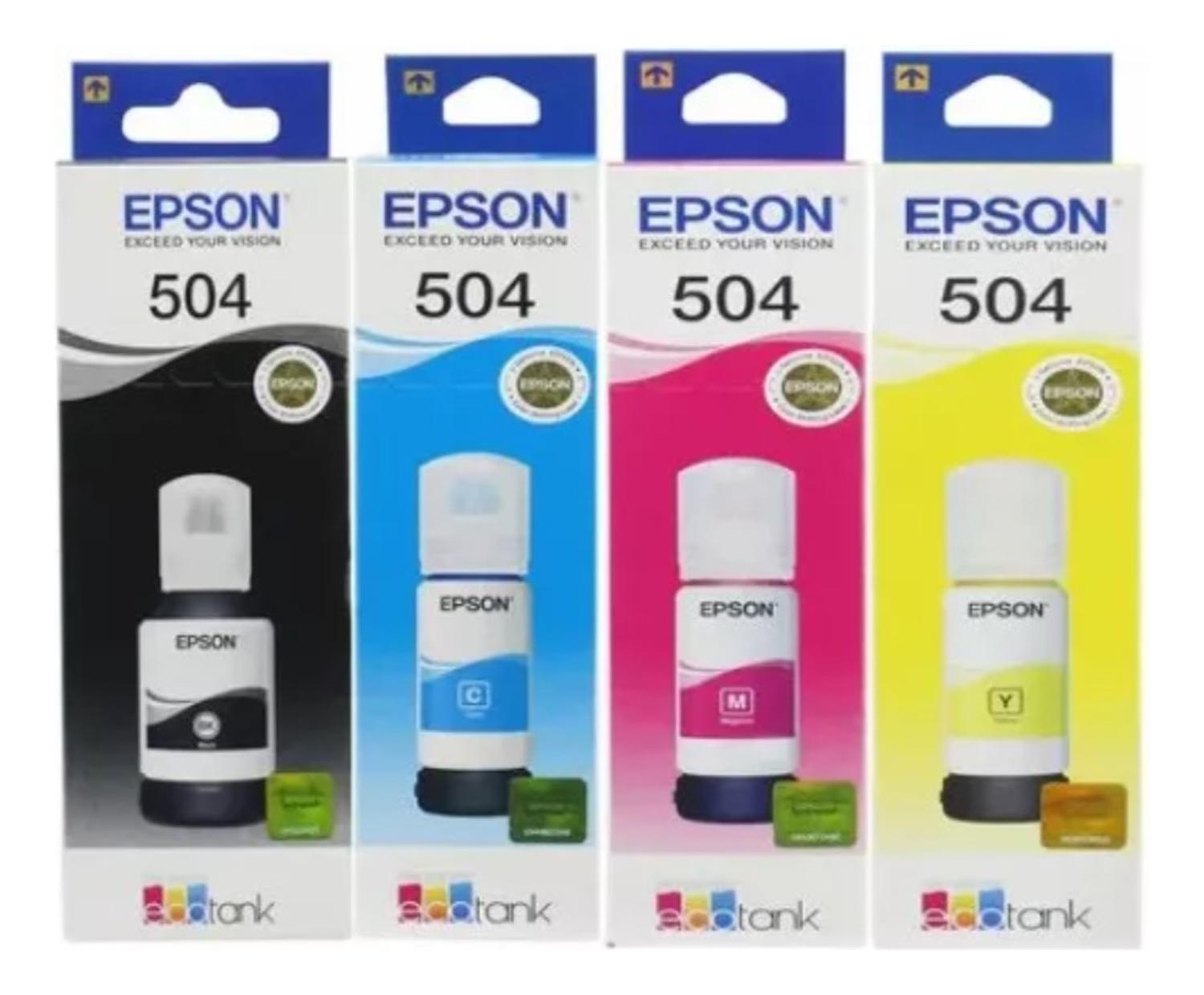 Botellas de Tintas Epson 504 Original Pack Epson