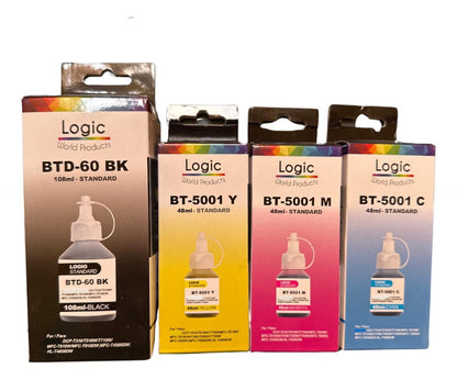 Botellas de Tinta Alternativo Brother Btd-60/5001 t220/t710/t420w Pack Genérico
