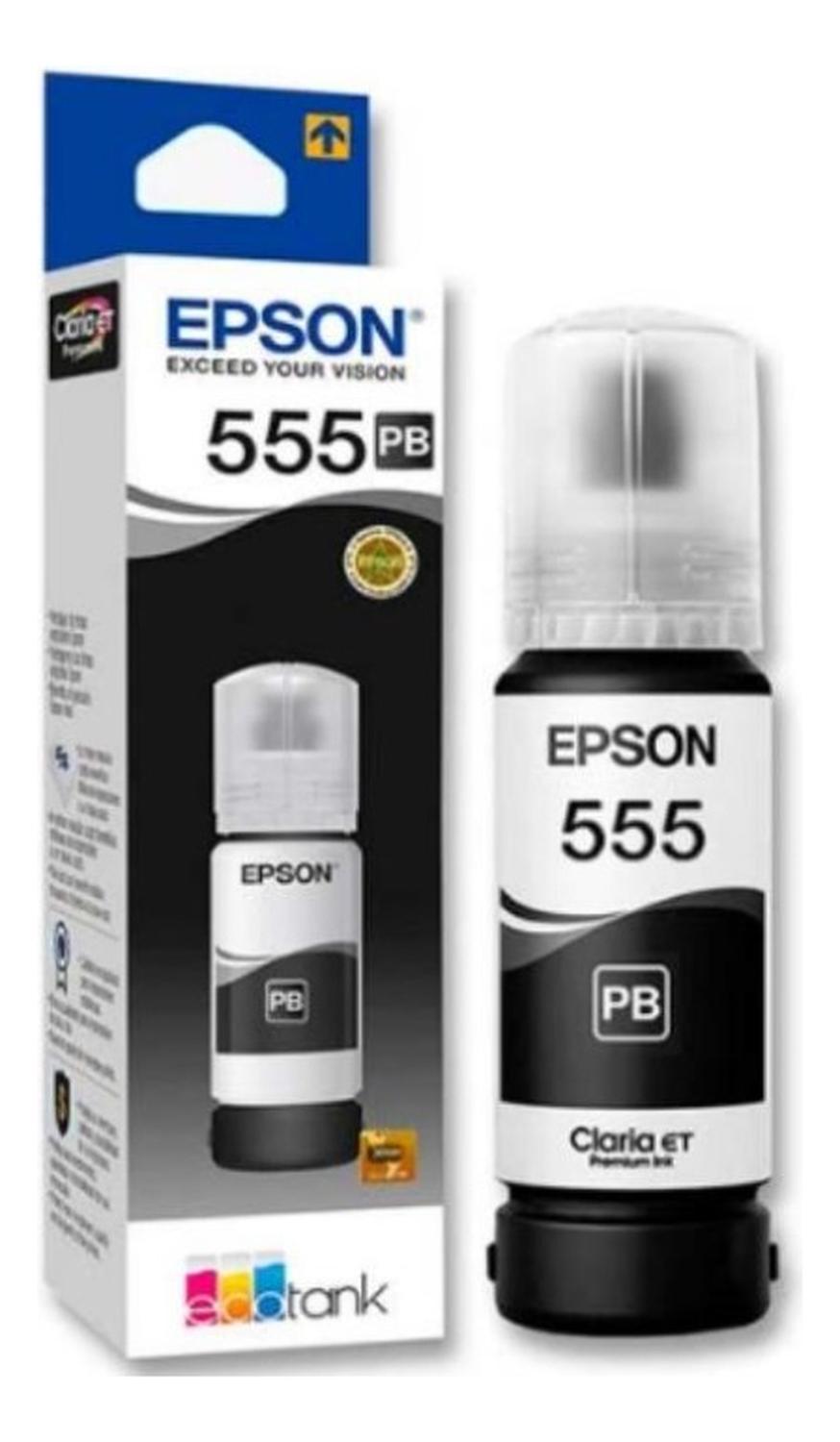 Botella Epson 555 Negro Photo Original Epson