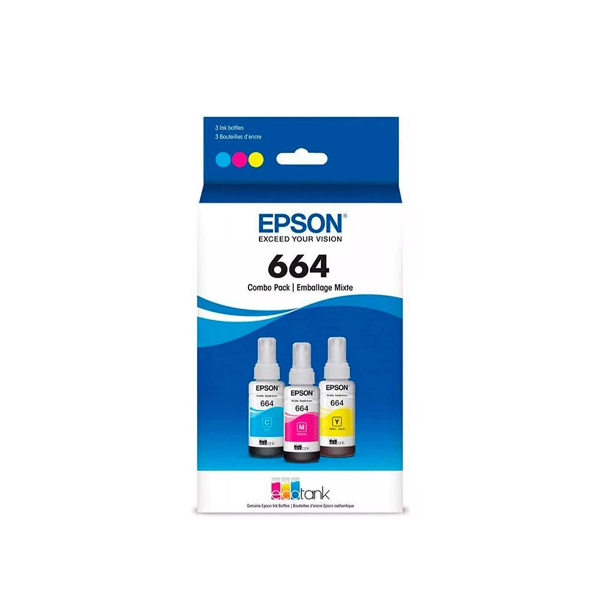 Pack 3 Tintas Epson 664 M/C/Y Original