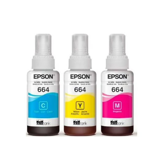 Pack 3 Tintas Epson 664 M/C/Y Original