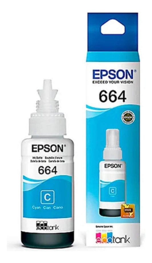 Botella Epson 664 Cyan Original Epson