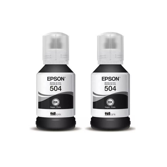 Pack 2 Tintas Epson 504 Negro Original