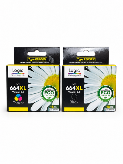 Cartuchos de tinta Alternativo HP 664XL Negro/Tricolor Pack