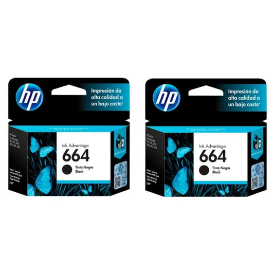 Pack 2 Cartuchos hp 664 Negro Original 1115/2135/3635/3835-HP-tintas-para-impresora-en-santiago