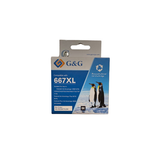 Tinta Compatible para 667XL Negro 1275/2374/2375/2376/2775