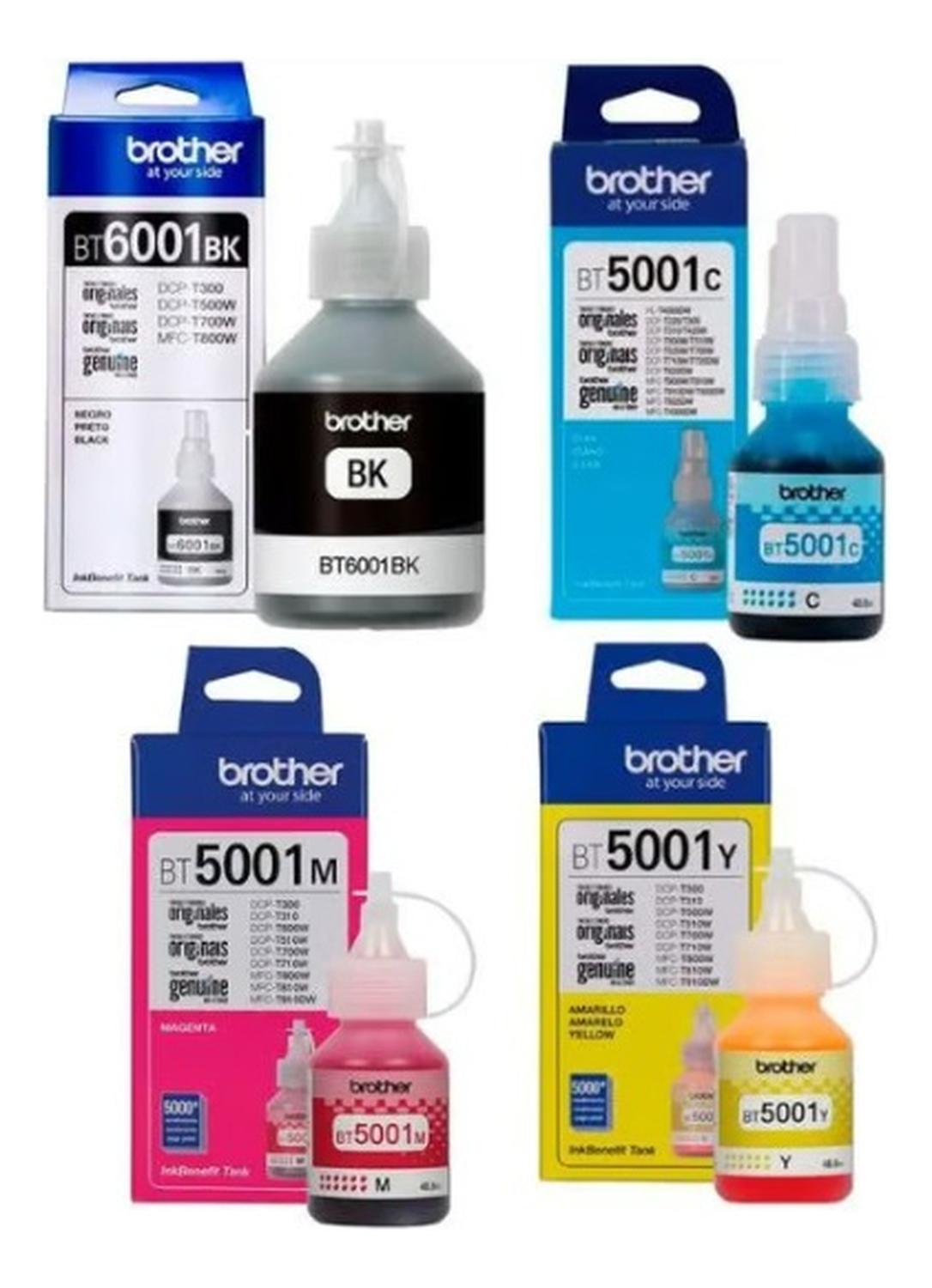 Botellas de Tintas Bt6001-bt5001 Original Pack Brother