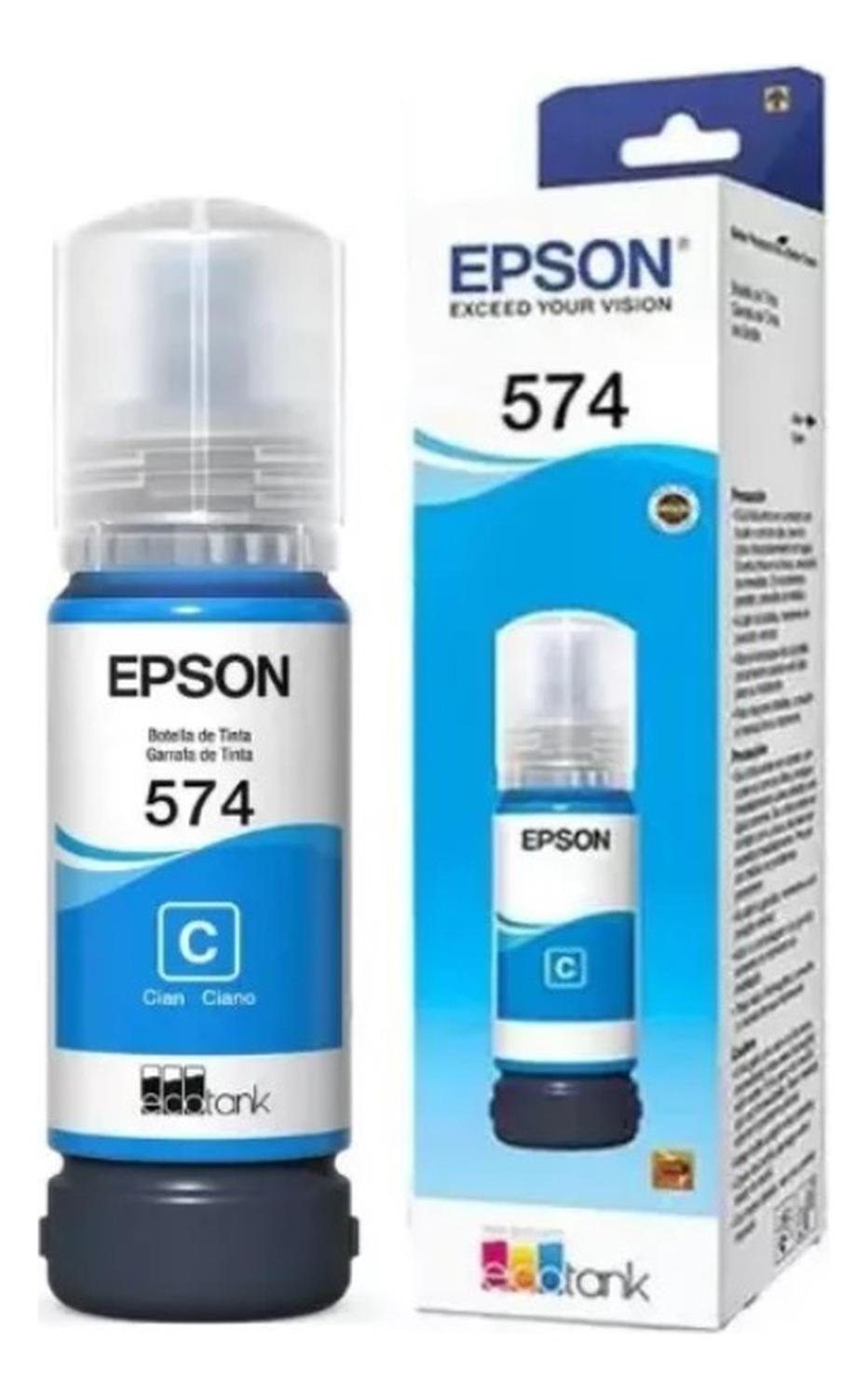 Botella Epson 574 Cyan Original Epson