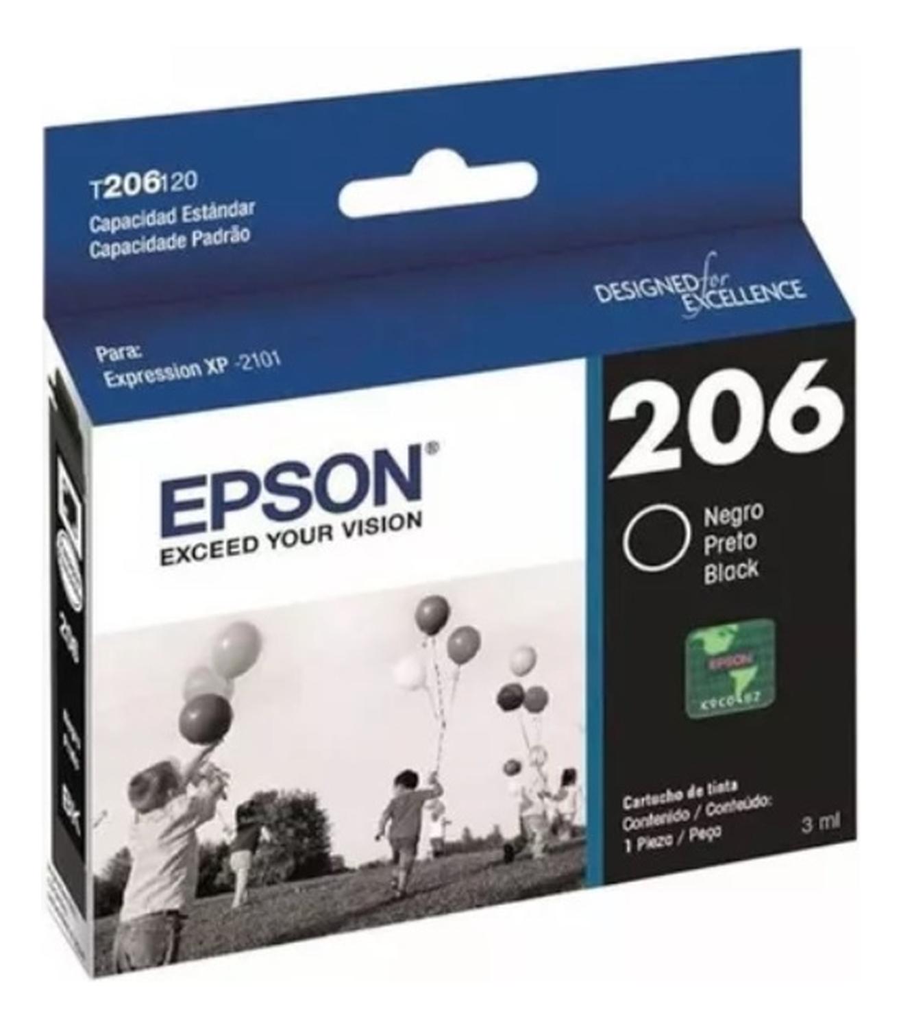 Cartucho Epson 206 Negro Original Epson