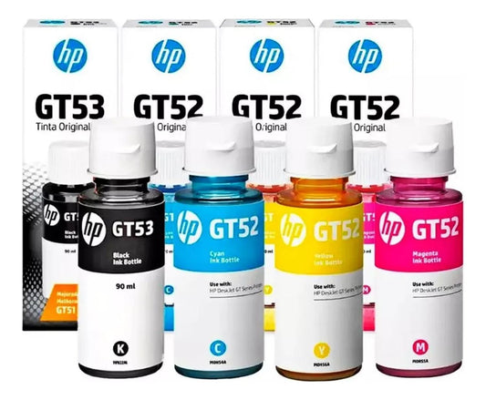 Pack Botellas Tinta HP GT53/GT52 Original – Sistema Tanque HP
