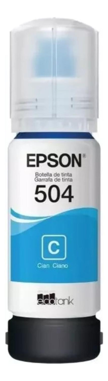 Botella Epson 504 Cyan Original Epson