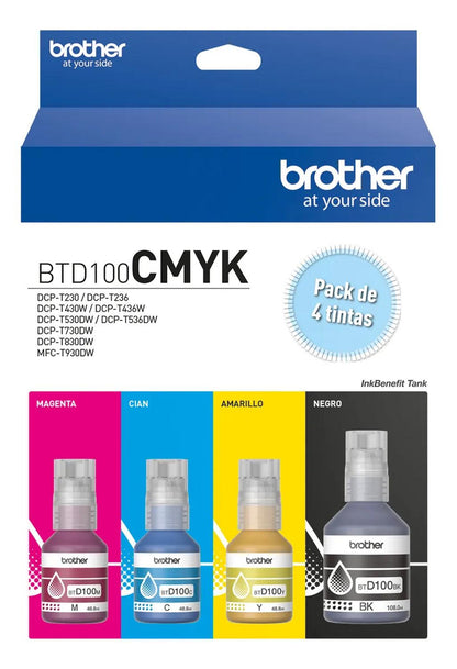 Botellas de Tinta Brother Btd100 Pack Original Brother