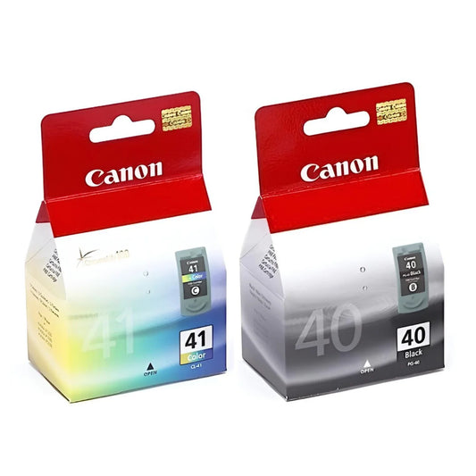 Pack de cartuchos de tinta Canon PG-40 negro y CL-41 color originales