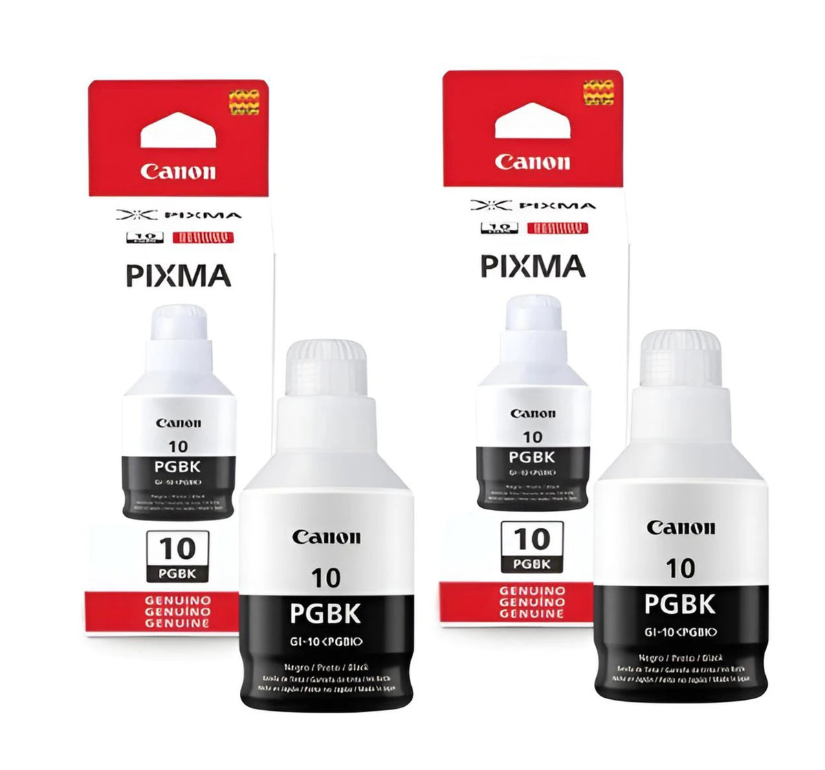 Pack Botellas de Tinta Canon GI-10 Negro Original