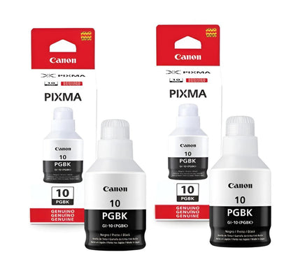 Pack Botellas de Tinta Canon GI-10 Negro Original