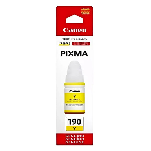Botella de tinta Canon GI-190 Yellow Original para impresoras PIXMA