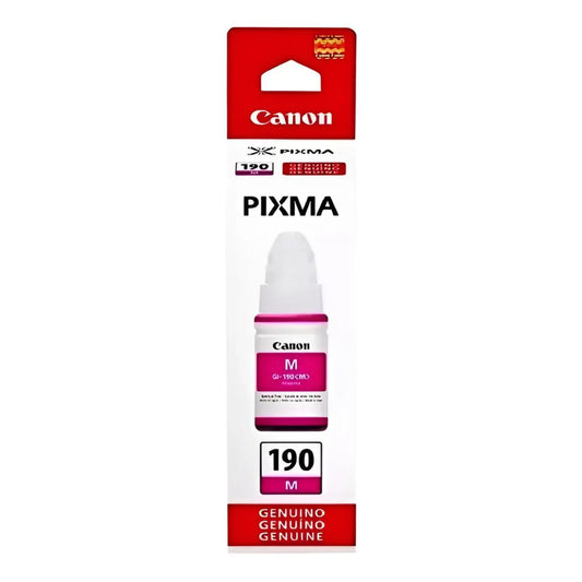 Botella de tinta Canon GI-190 Magenta original para impresoras PIXMA