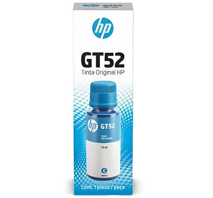 Botella de Tinta HP GT52 Cian Original – Sistema Tanque