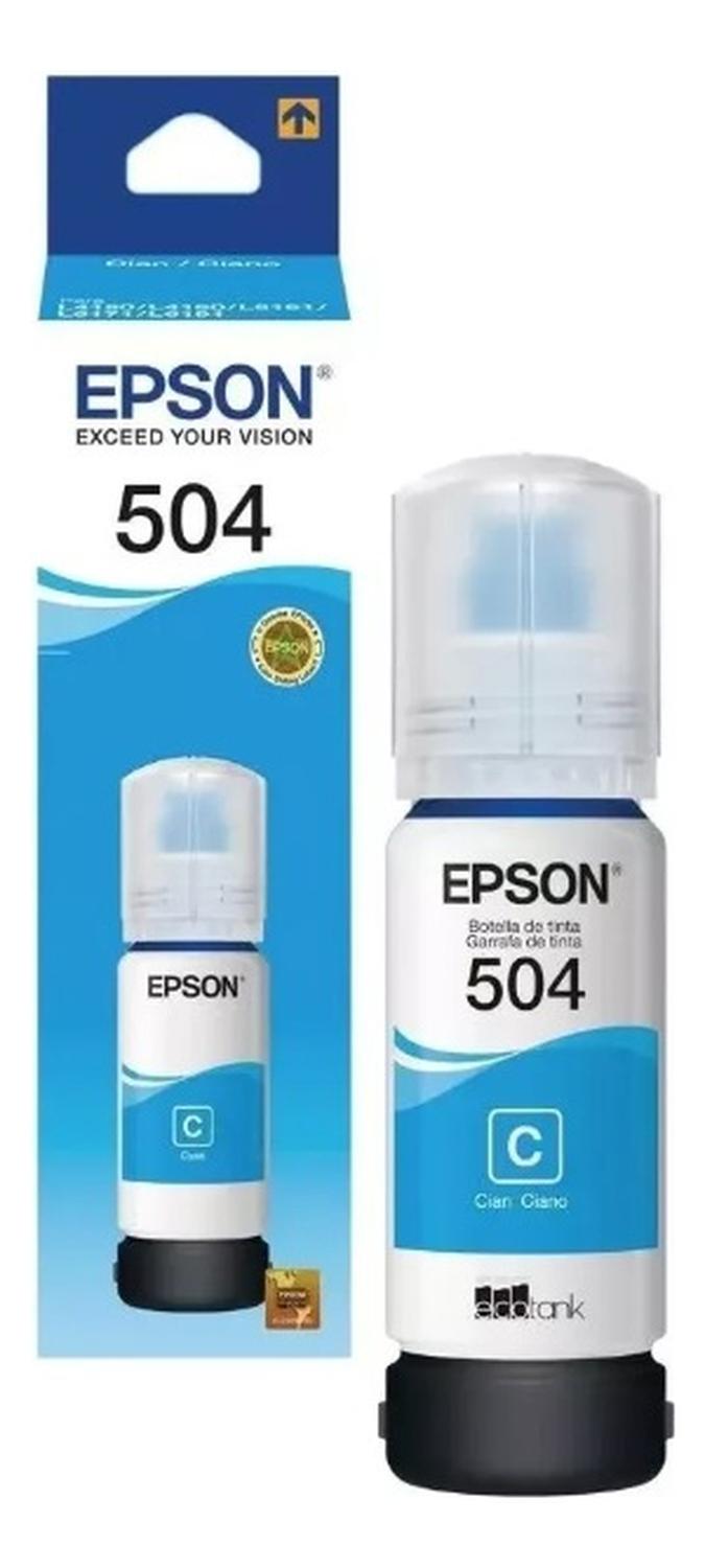 Botella Epson 504 Cyan Original Epson