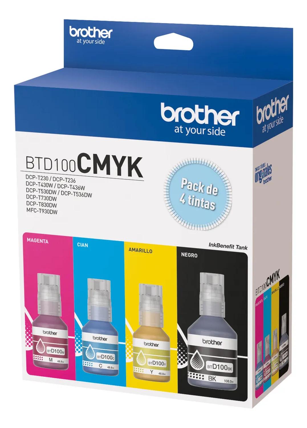 Botellas de Tinta Brother Btd100 Pack Original Brother