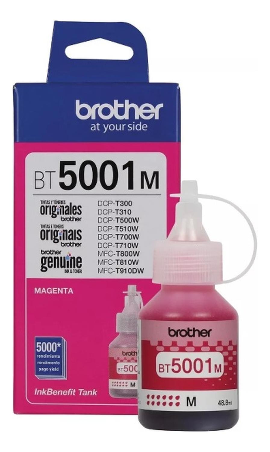 Botella de Tinta Brother Bt5001 Magenta Original Brother