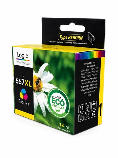 Cartucho de Tinta Alternativo HP 667XL Tricolor