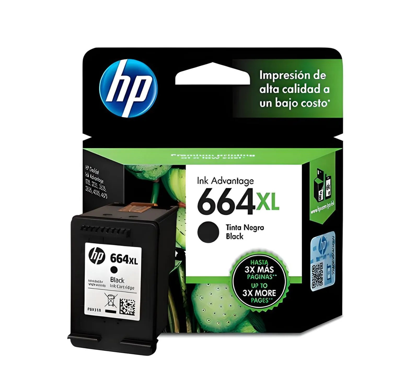 Cartucho Tinta HP 664XL Negro Original – Alto Rendimiento HP