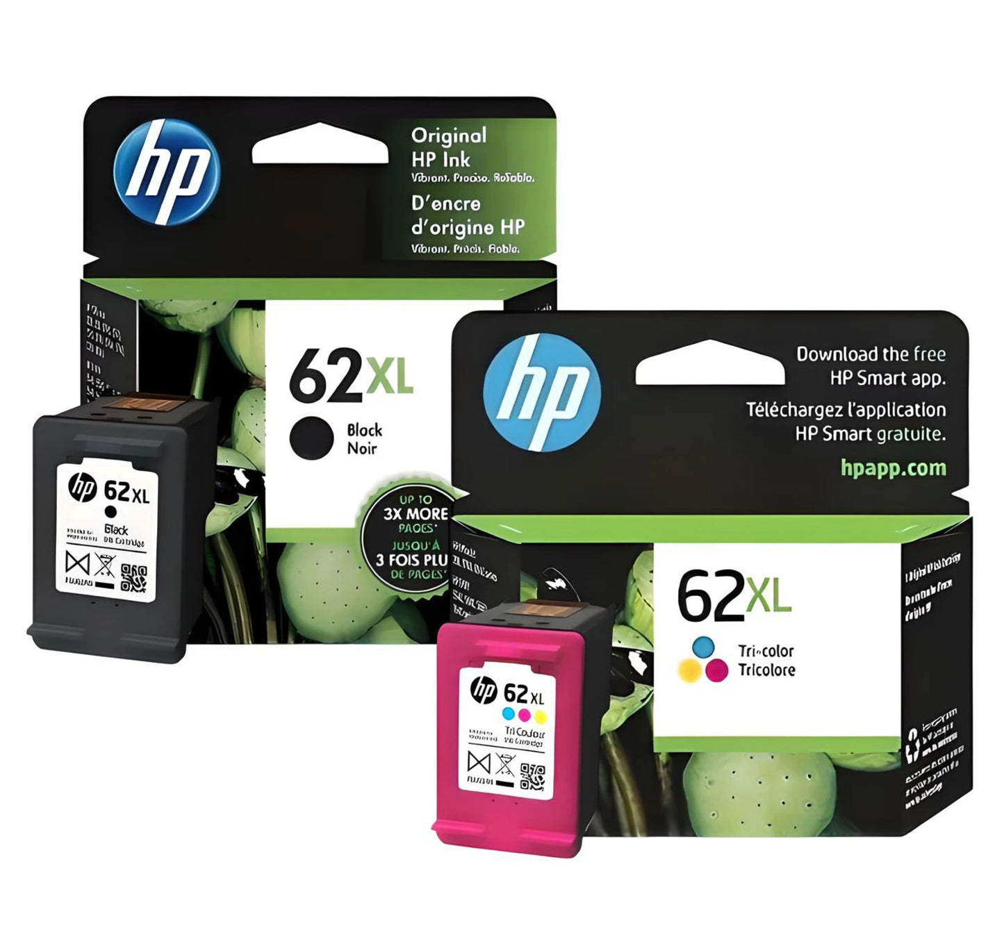 Pack Cartuchos de Tinta HP 62XL Original – Negro y Tricolor