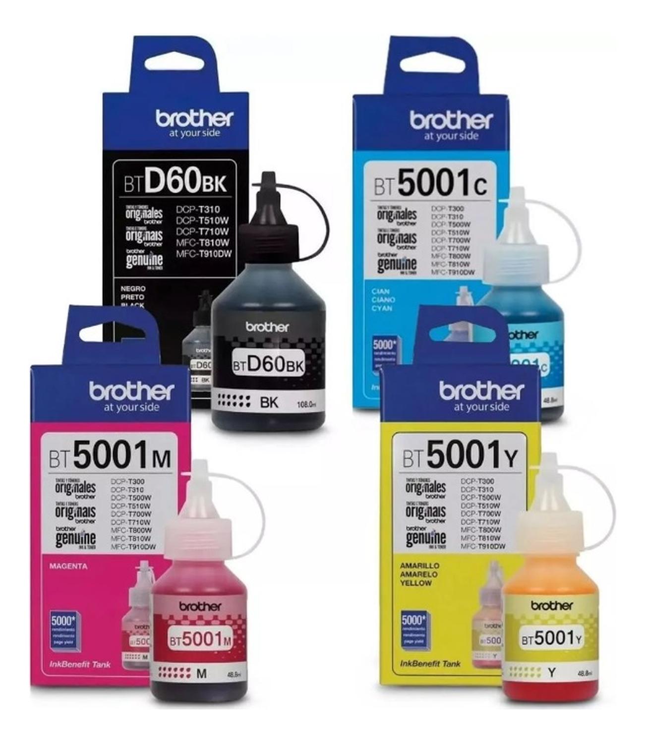 Botellas de Tintas Btd60-bt5001 Original Pack Brother